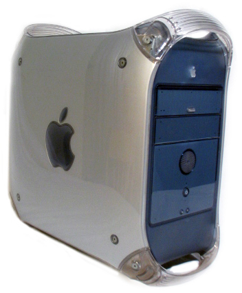 A Mac, a G4 Graphite to be precise Picture from commons.wikimedia.org