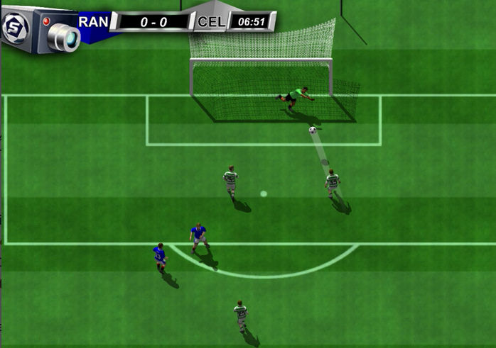 A screen shot from Sociable Soccer