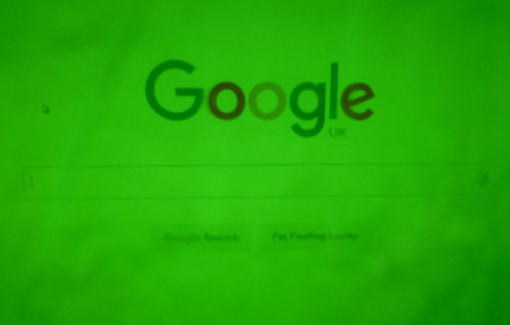 Green screen Google using sweet wrappers.