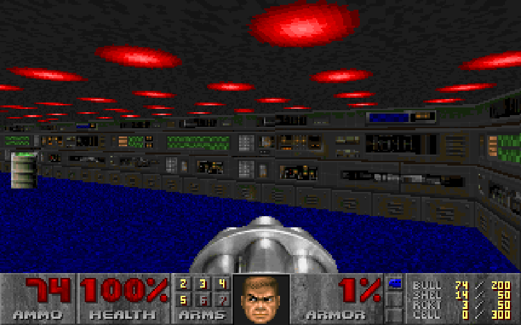 A screenshot from Doom Shareware.