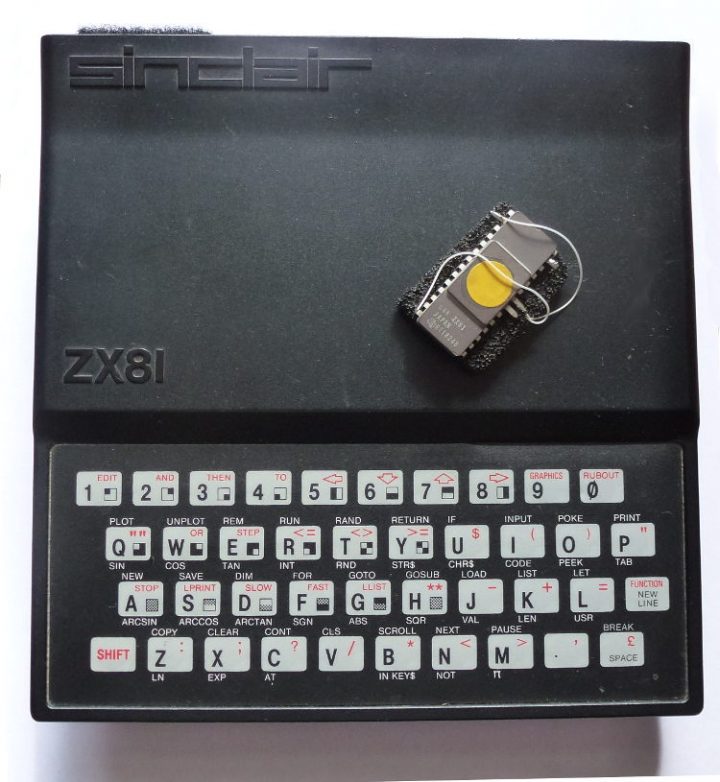 A Sinclair ZX81 with ROM chip.