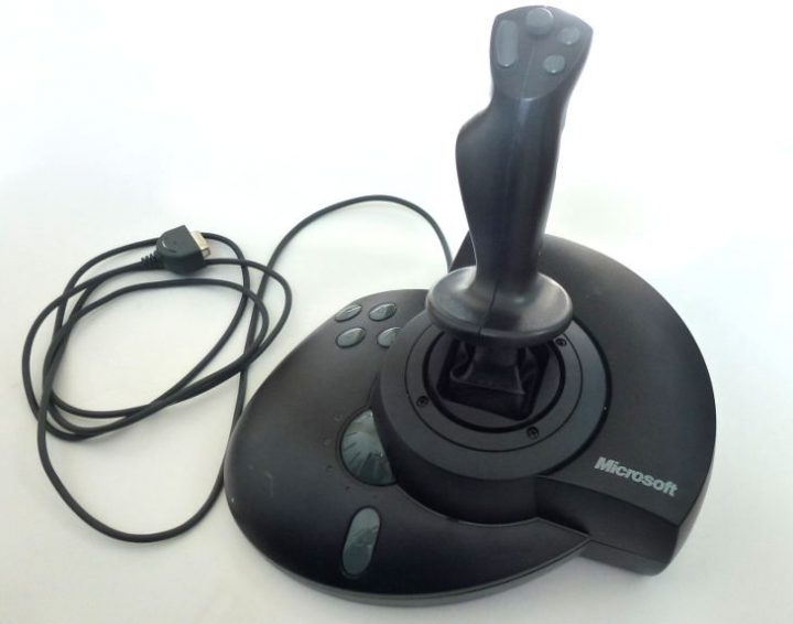 The Microsoft SideWinder Force Feedback Pro.