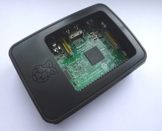 A Raspberry Pi showing the PCB.