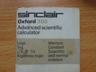 Instruction manual for the Sinclair Oxford 300 calculator.