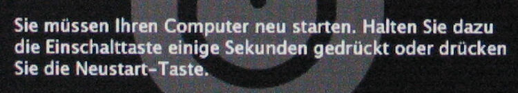 Screenshot of small section of a Mac OSX kernal panic.