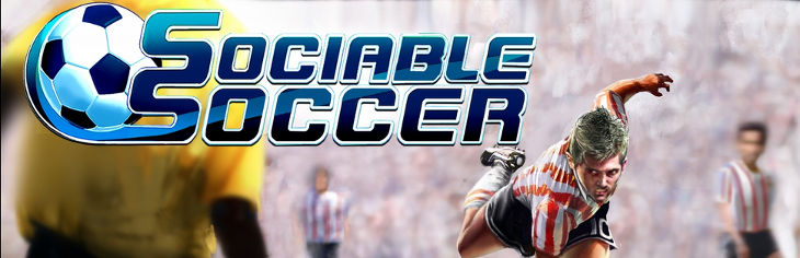 The Sociable Soccer title screen.